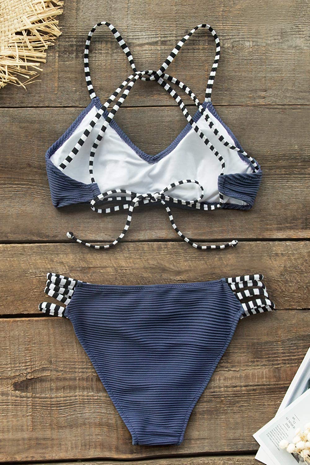 CUPSHE Women’s Bikini Swimsuit Leaf Print Two Piece Bathing Suit