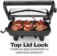 
                        
                          गैलरी व्यूवर में इमेज लोड करें, Hamilton Beach Panini Press, Sandwich Maker &amp; Electric Indoor Grill, Upright Storage, Nonstick Easy Clean Grids, Stainless Steel (25410) - JOY2ESpree
                        
                      