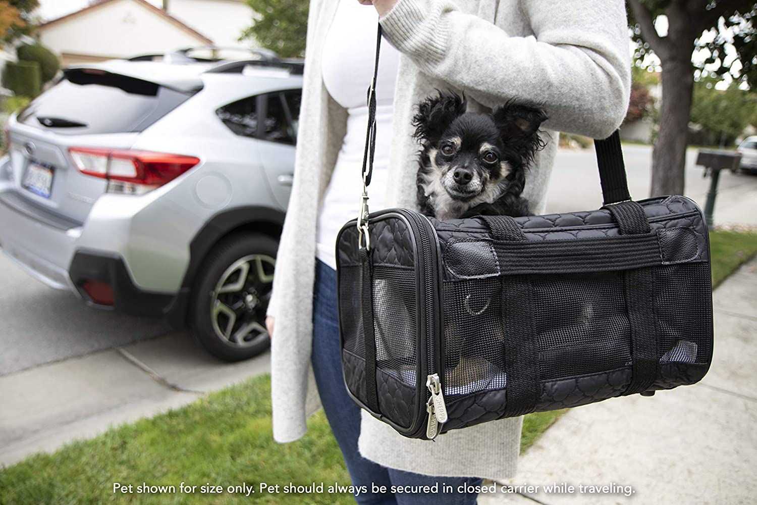 Sherpa Original Deluxe Airline Approved Pet Carrier, Medium, Black
