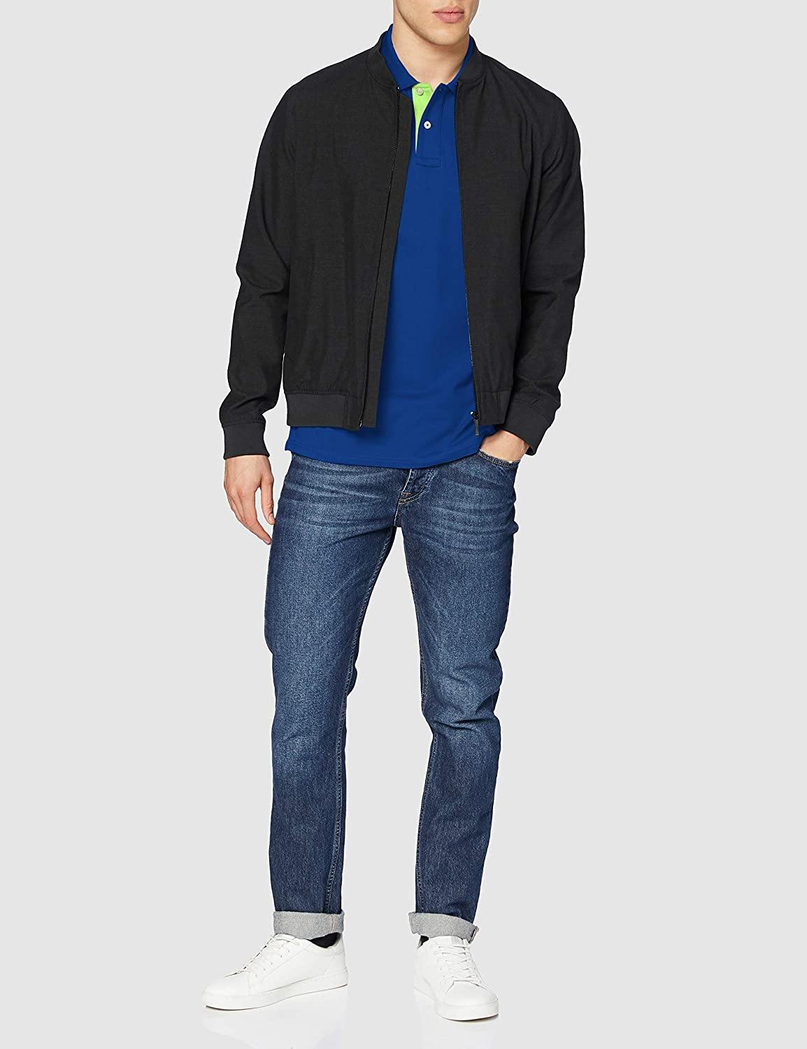 GANT Contrast Collar Pique Rugger Men's Polo Shirt, Yale Blue - JOY2ESpree