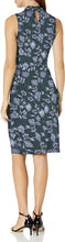
                        
                          Muat gambar ke penampil Galeri, Amazon Brand - Lark &amp; Ro Women's Sleeveless Crossover Twist Neck Faux Wrap Dress
                        
                      