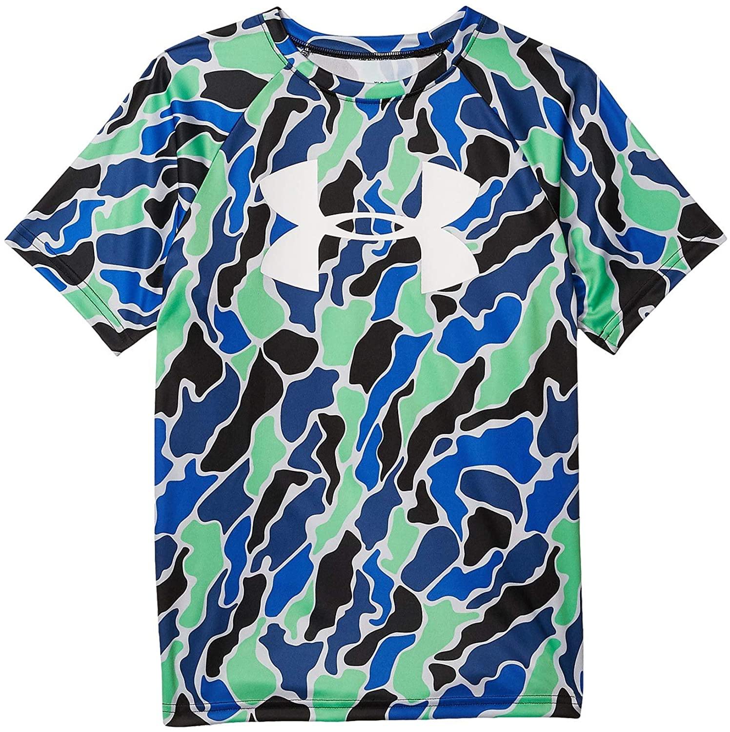 Under Armour Boys' Tech Big Logo Printed Short Sleeve Gym T-Shirt