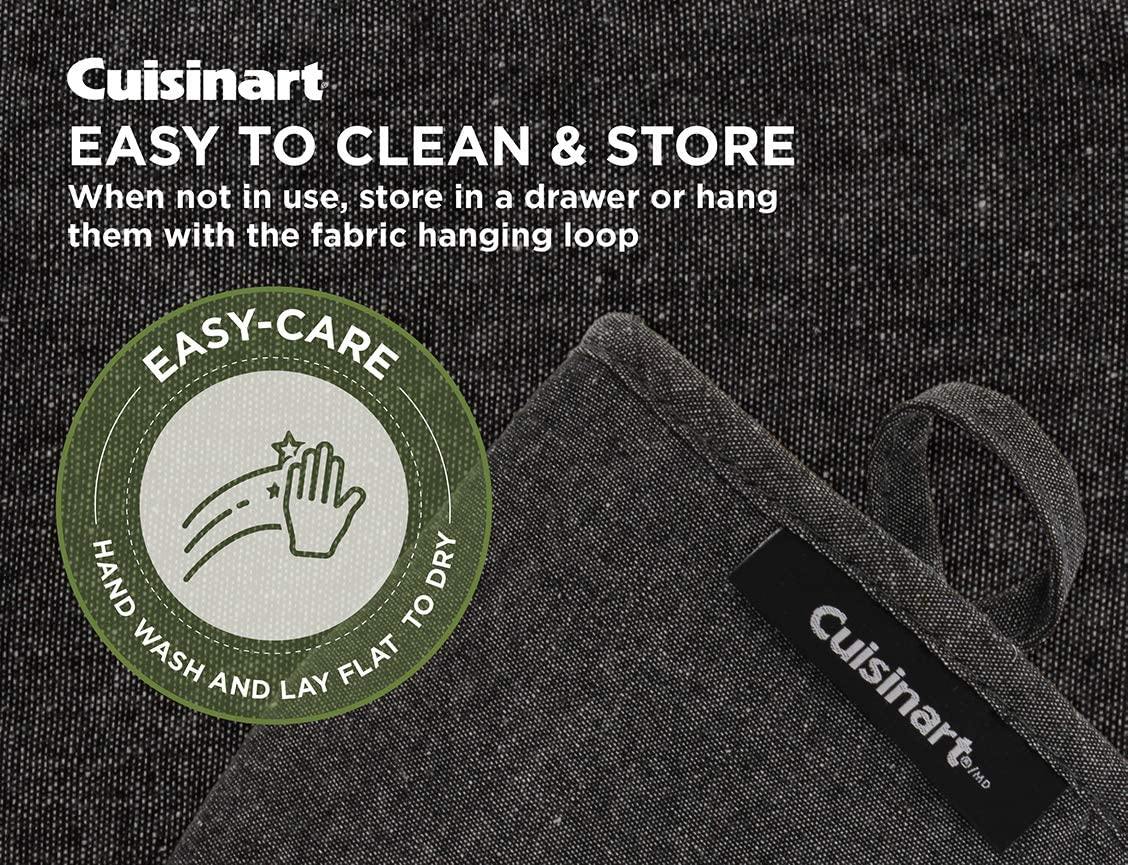Cuisinart Chambray Neoprene Mini Oven Mitts, 2 Pack – Heat Resistant to 400 F . - JOY2ESpree