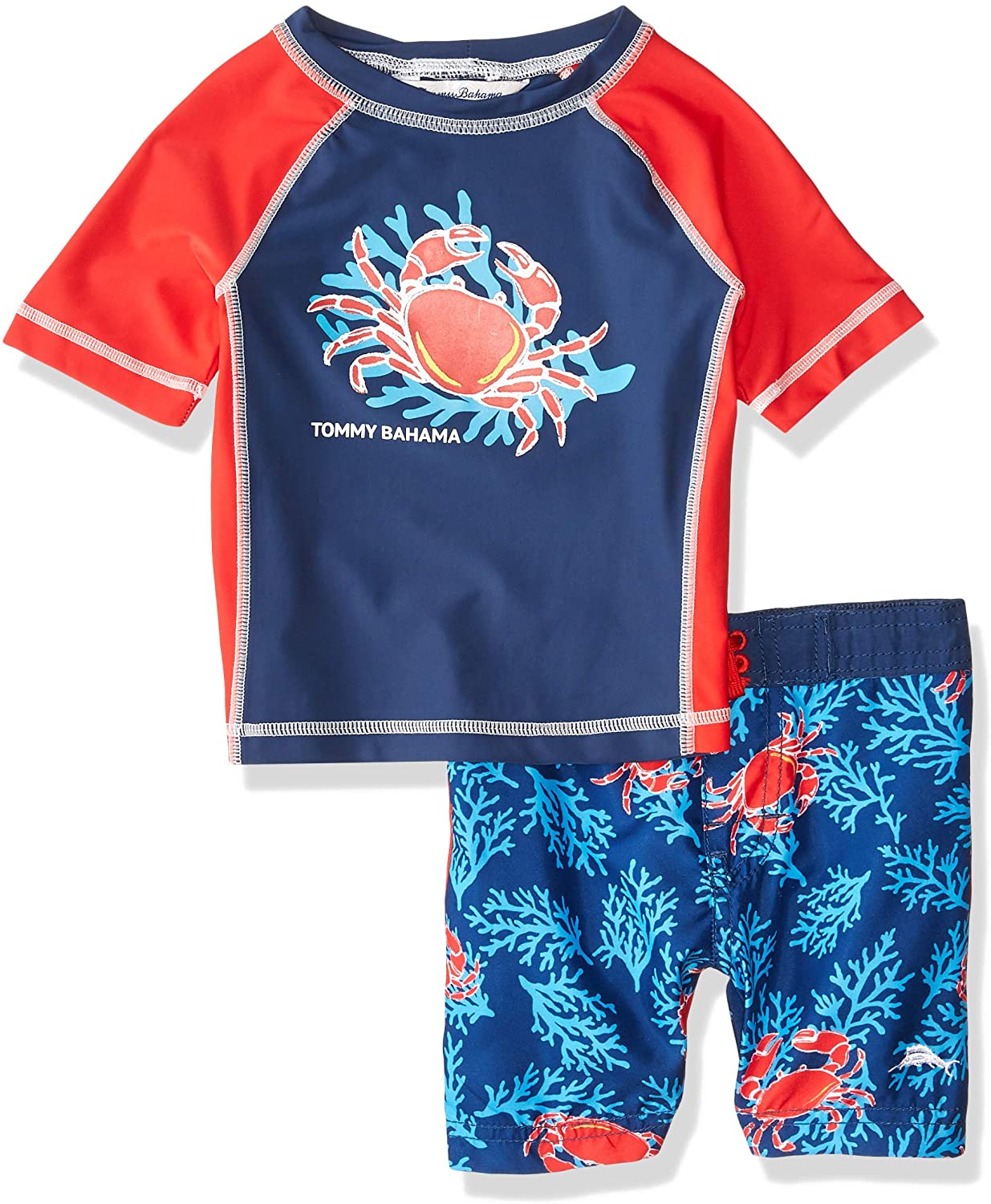 Tommy Bahama Boys' Rashguard and Trunks Swimsuit Set