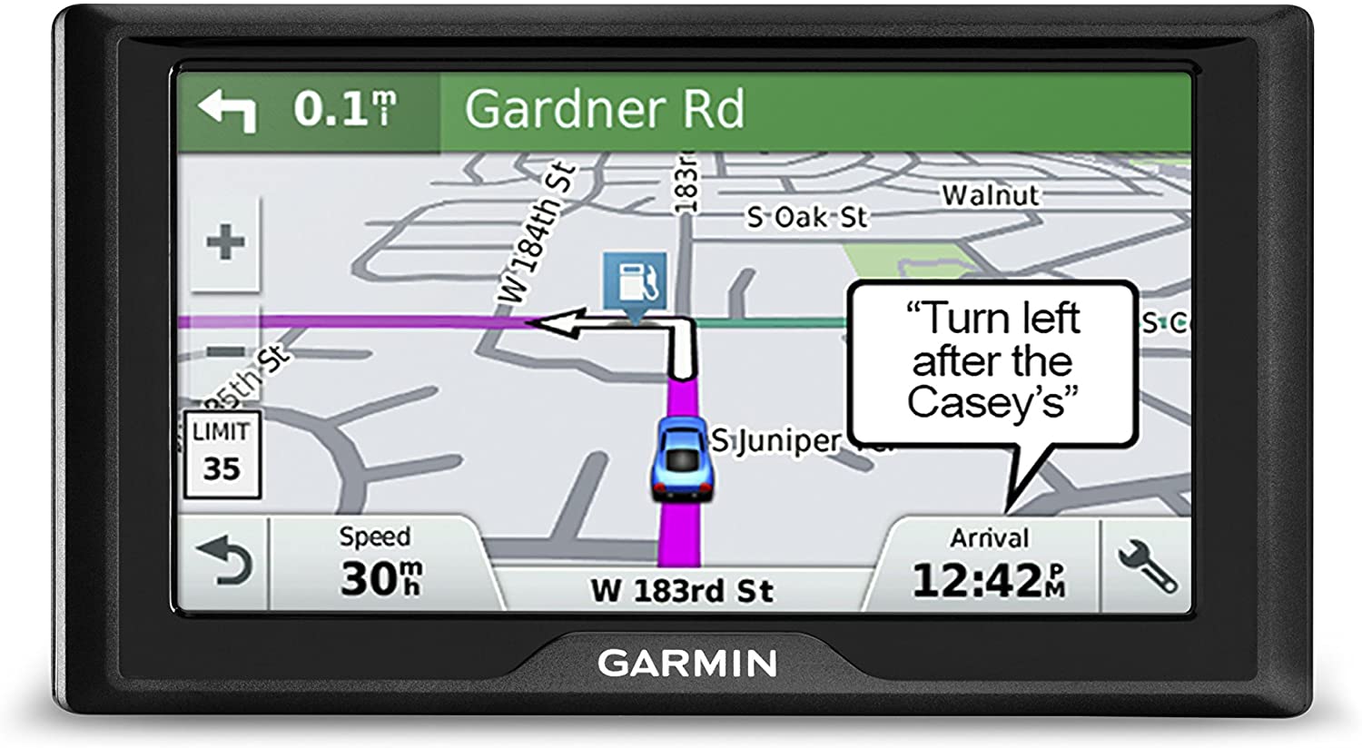 Garmin Drive 61 USA LM GPS Navigator System with Lifetime Maps, Spoken Turn-By-Turn Directions