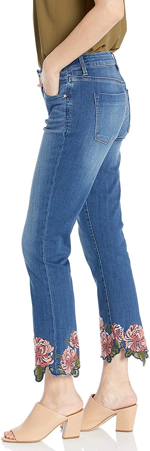 Jag Jeans Women's Ellis Cropped Boot Jean W/Embroidery