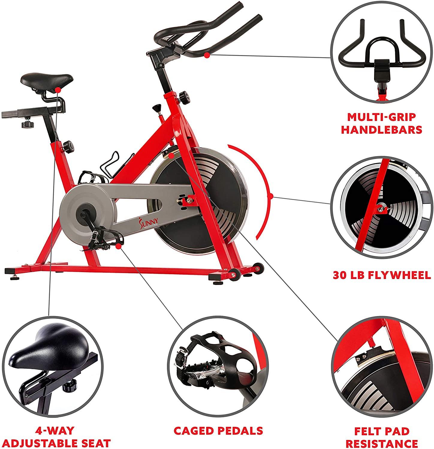 Sunny Health & Fitness Stationary Indoor Cycling Exercise Bike - SF-B1001/S - JOY2ESpree