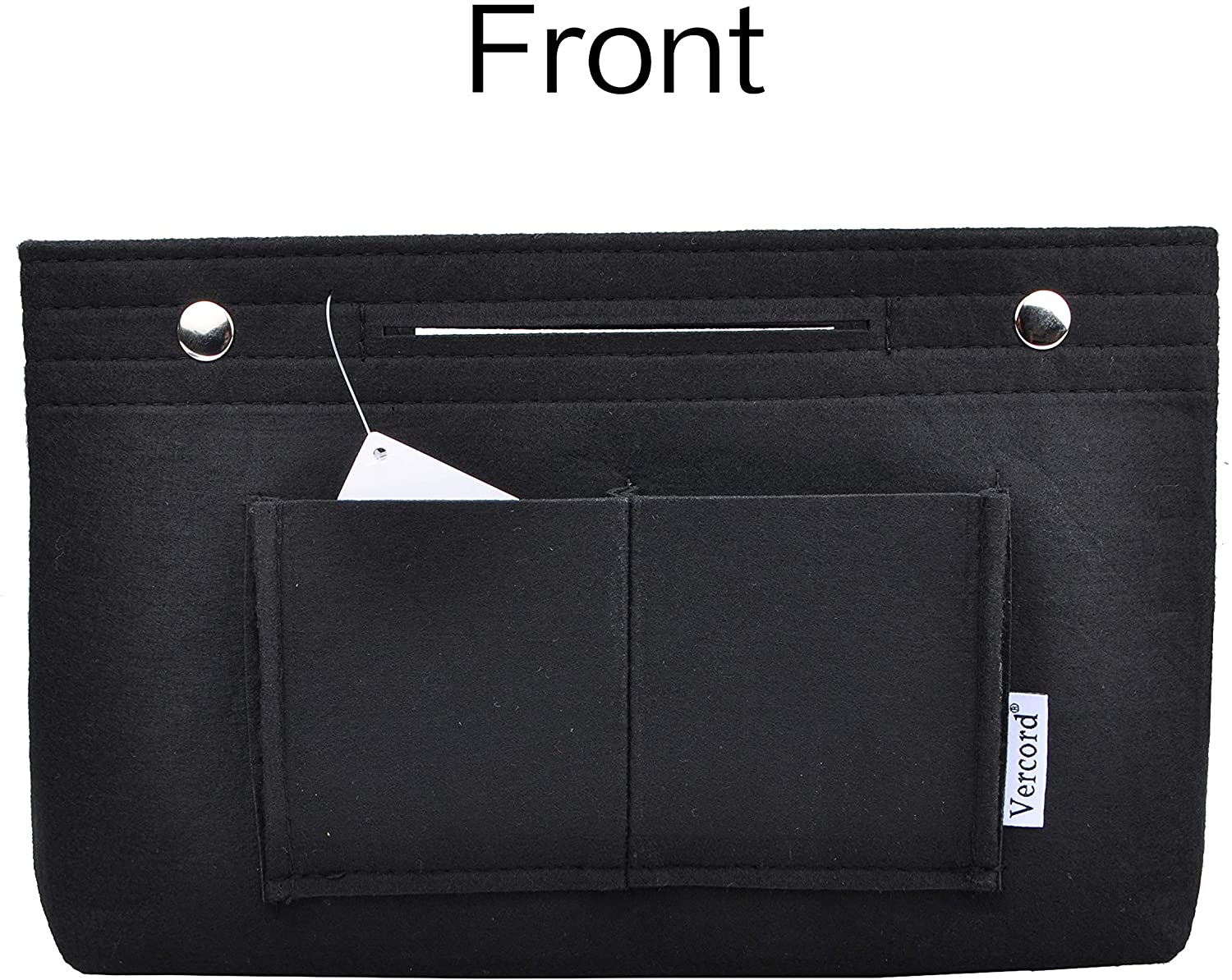 Vercord Felt Tote Handbag Purse Pocketbook Organizer Insert Divider Shaper Bag in Bag