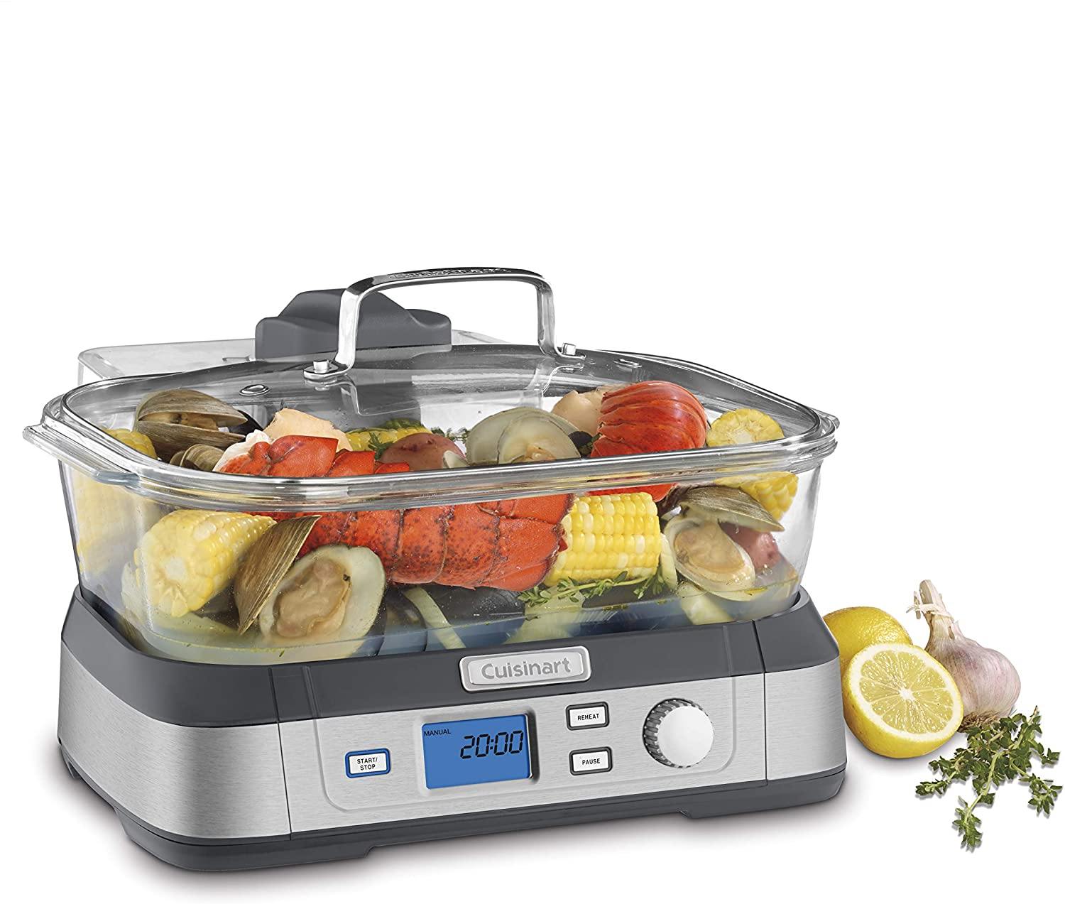 Cuisinart Digital Glass Steamer, One Size, Stainless Steel - JOY2ESpree