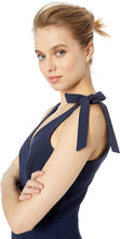 
                        
                          गैलरी व्यूवर में इमेज लोड करें, Dress the Population Women's Maira Sleeveless Plunging Dress Jumpsuit W Bows
                        
                      