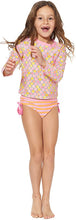 
                        
                          將圖片載入圖庫檢視器 Tommy Bahama Girls' Long Sleeve 2-Piece Rashguard Swimsuit Bathing Suit
                        
                      