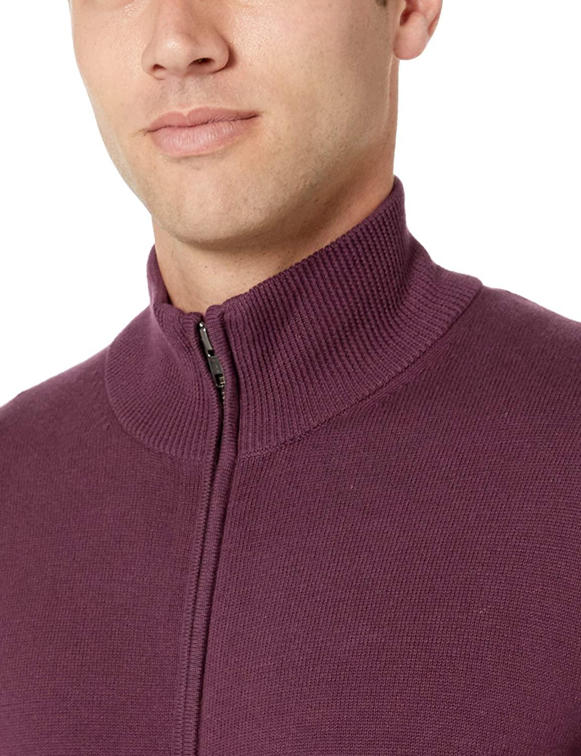Amazon Essentials Men's Full-Zip Cotton Sweater