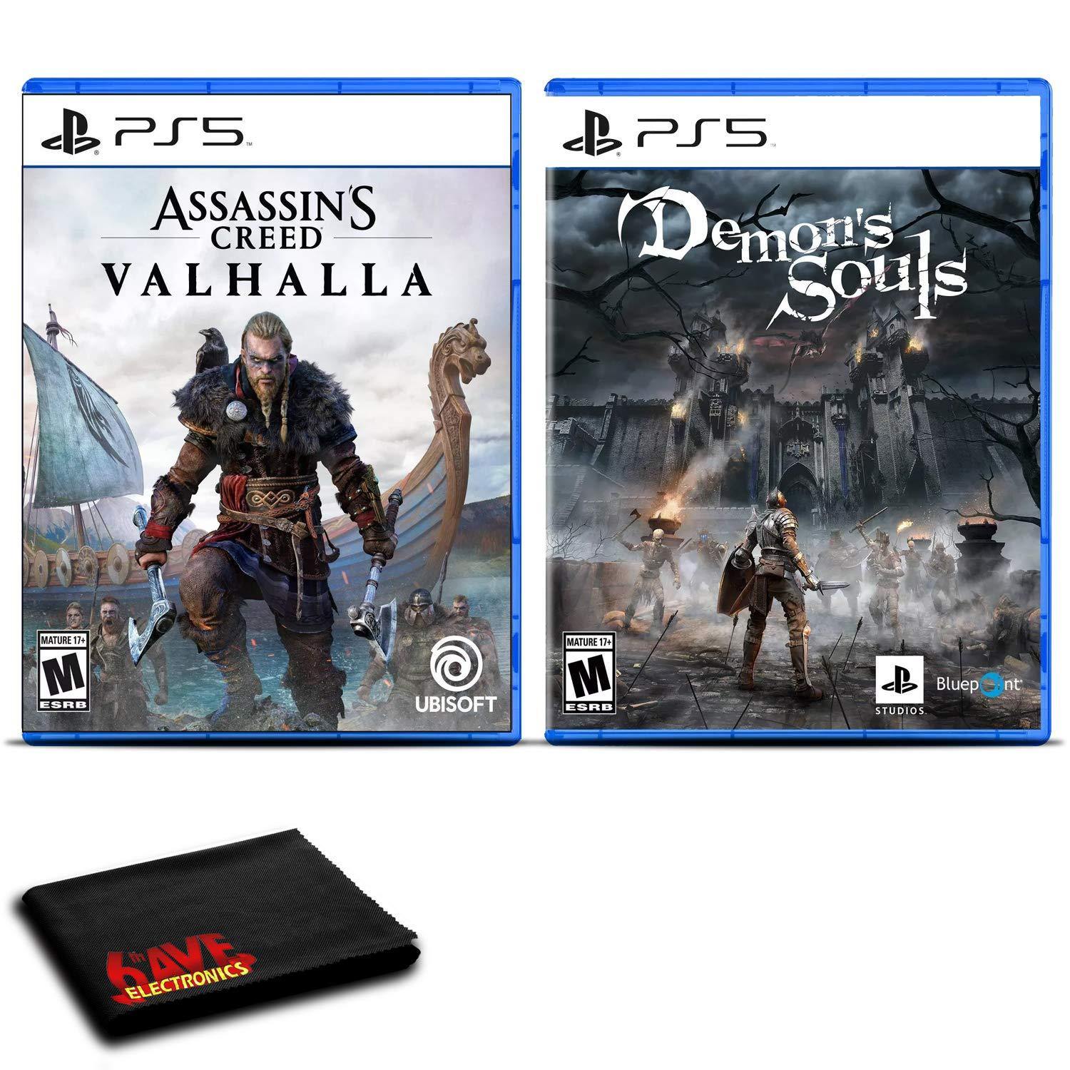 Assassins Creed Valhalla and Demons Souls for PlayStation 5 - Two Game Bundle - JOY2ESpree