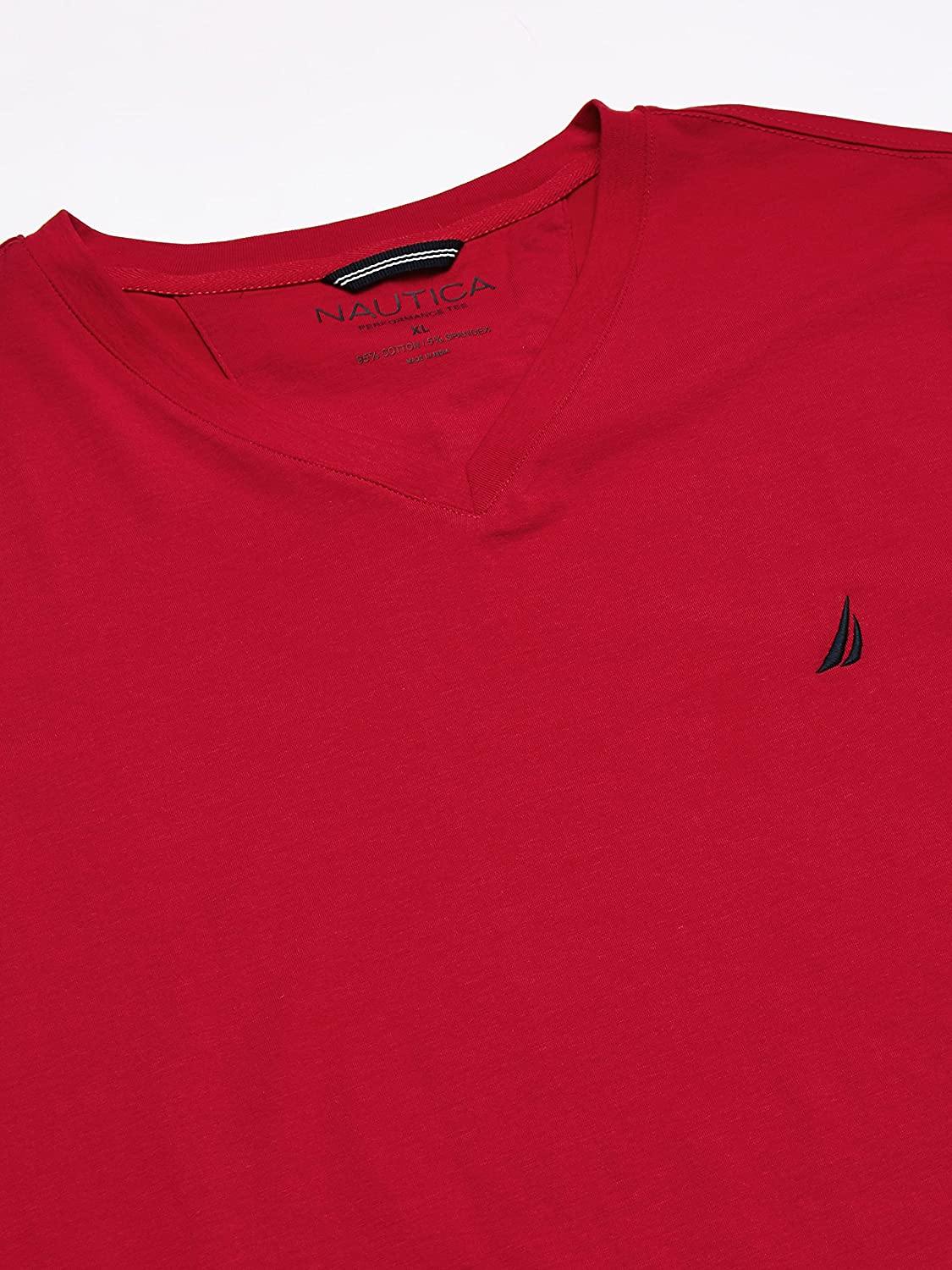 Nautica Men's Short Sleeve Solid Slim Fit V-Neck T-Shirt - JOY2ESpree
