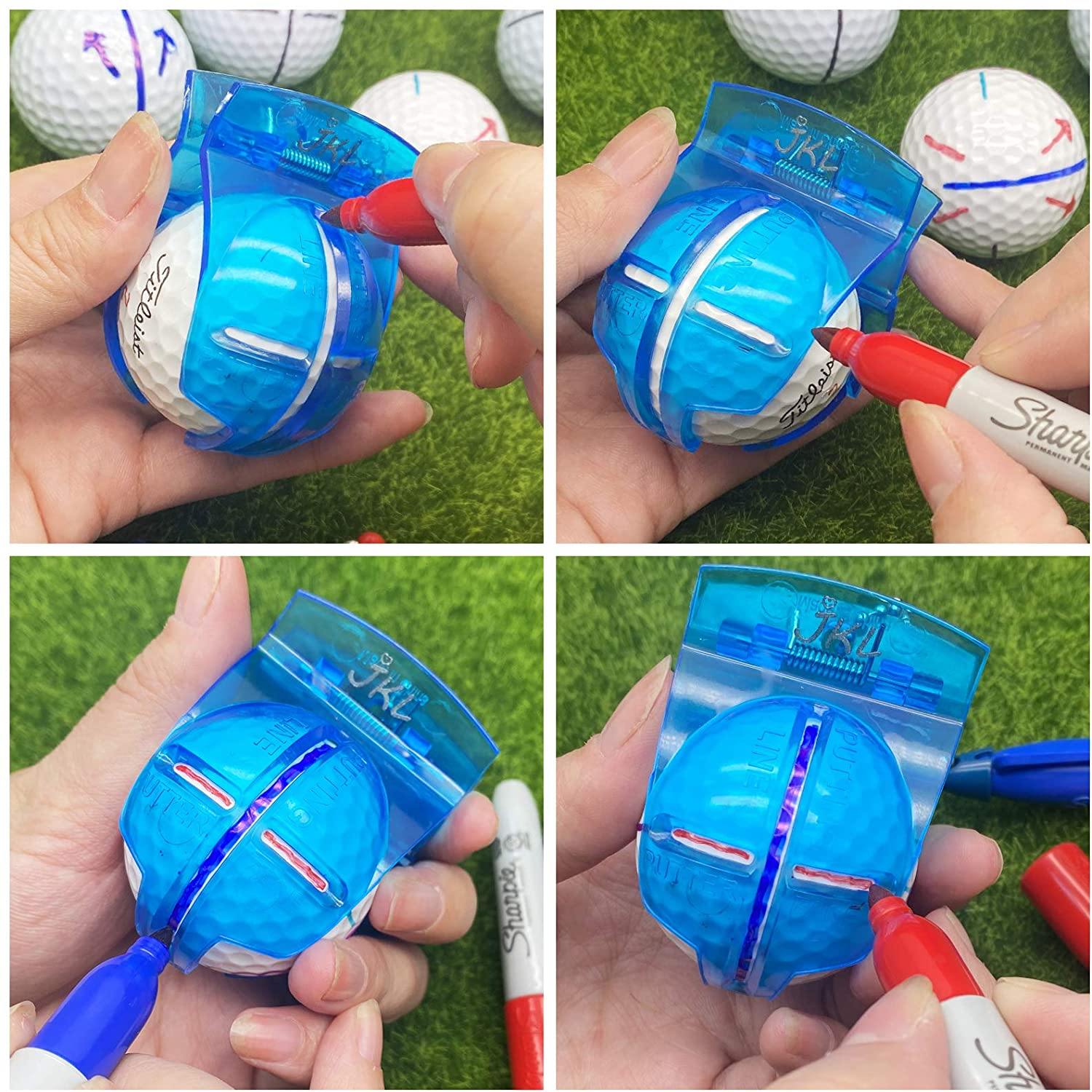 JKL Golf Ball Marker Alignment Tool-Golf Accessories for Golf Ball Marker Line Liner Drawing Stencil Kit - JOY2ESpree