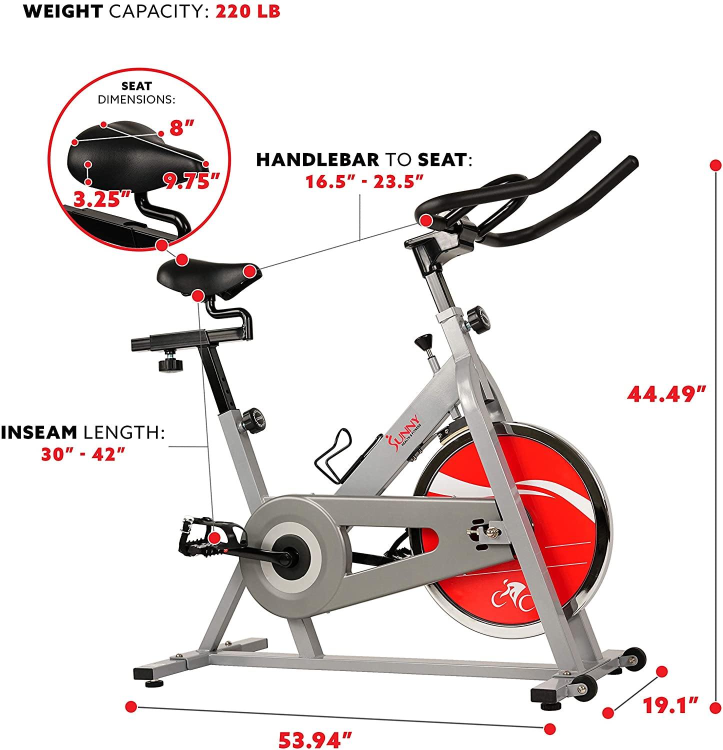 Sunny Health & Fitness Stationary Indoor Cycling Exercise Bike - SF-B1001/S - JOY2ESpree