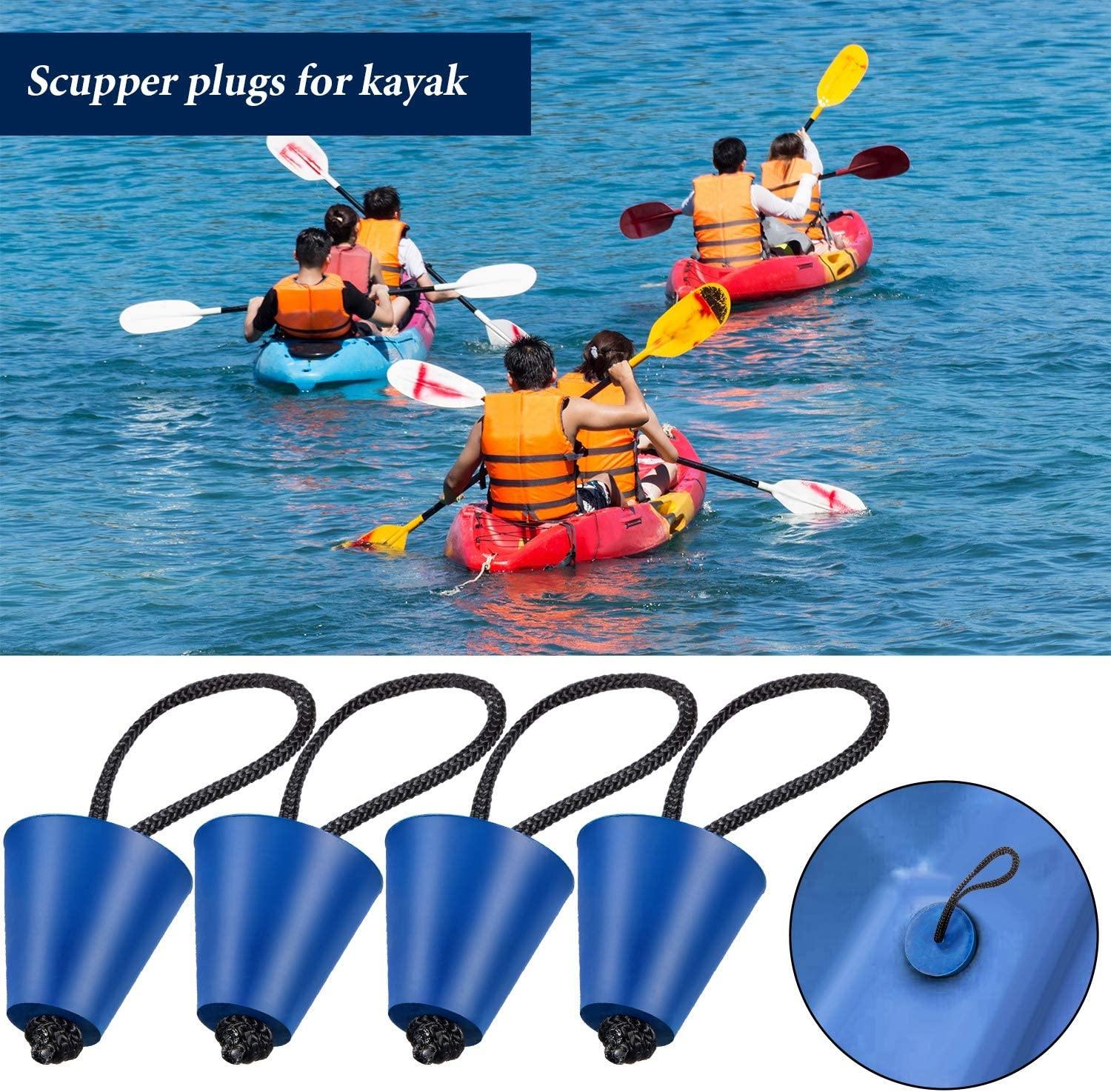 12 Packs Universal Kayak Scupper Plug Kit for Native Kayaks Hobie Kayaks Wilderness Systems Kayaks Perception Kayaks and More