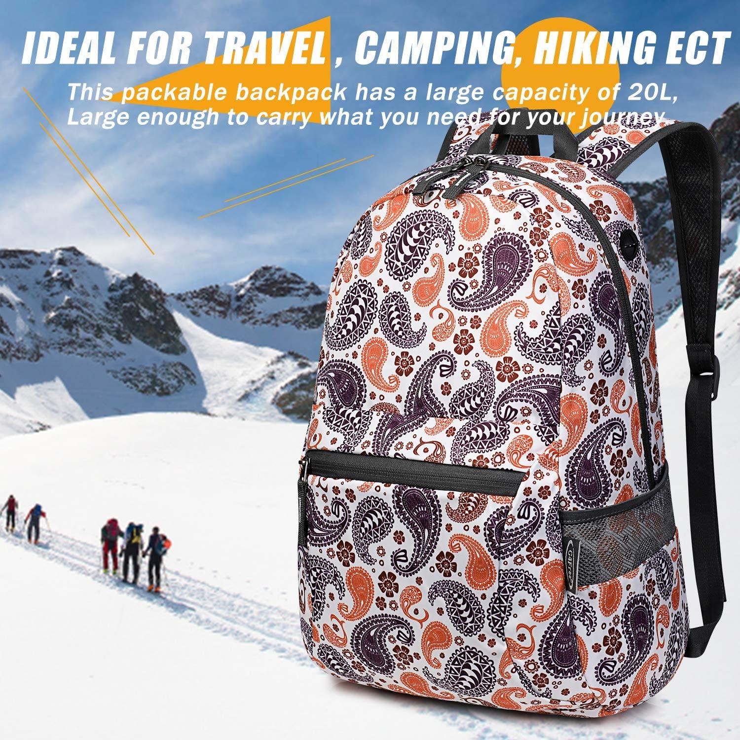 G4Free Ultra Lightweight Packable Backpack Travel Hiking Daypack Handy Foldable Water Resistant Camping Outdoor Backpack - JOY2ESpree