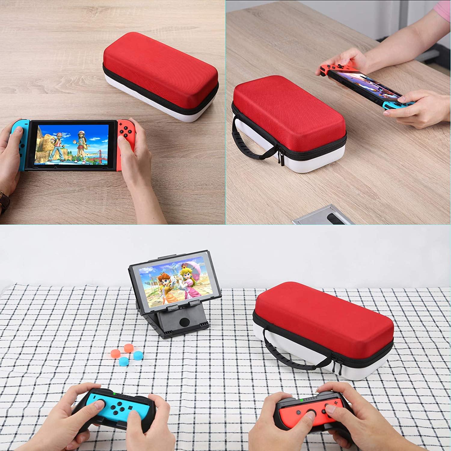 HEYSTOP Case Compatible with Nintendo Switch Carry Case Pouch Switch Cover Case 6 Joycon Grips - JOY2ESpree