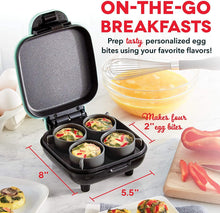 
                        
                          Load image into Gallery viewer, Dash DBBM450GBAQ08 Deluxe Sous Vide Style Egg Bite Maker with Silicone Molds for Breakfast Sandwiches
                        
                      