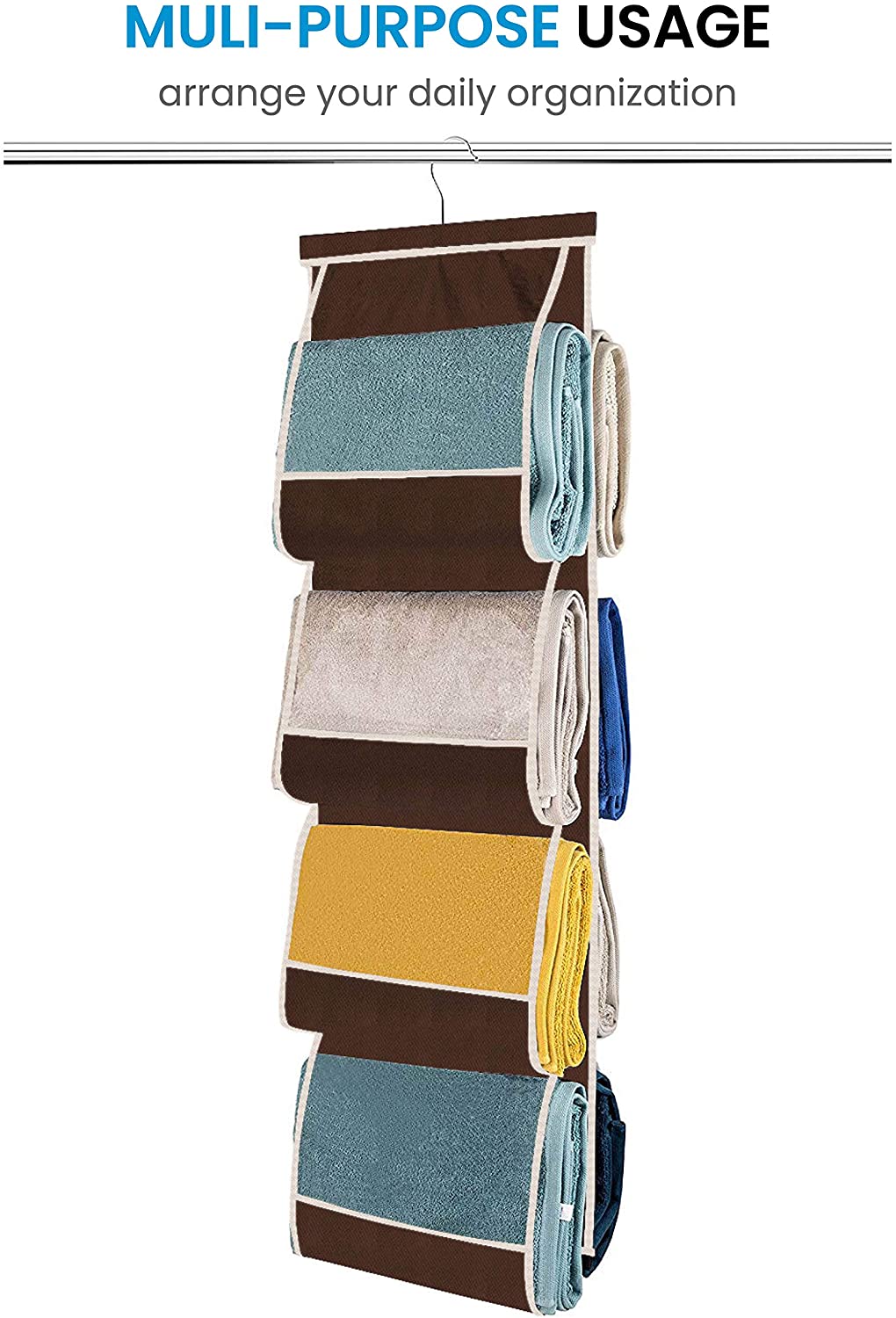 Zober Hanging Purse Organizer For Closet Clear Handbag Organizer