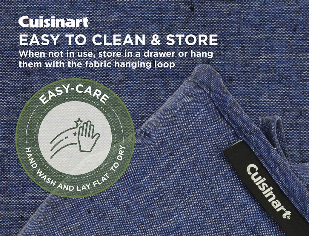 Cuisinart Chambray Neoprene Mini Oven Mitts, 2 Pack – Heat Resistant to 400 F . - JOY2ESpree