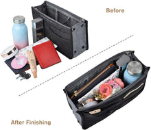 
                        
                          Load image into Gallery viewer, Vercord Purse Organizer Insert for Handbags Bag Organizers Inside Tote Pocketbook Women Nurse Nylon 13 Pockets Black Medium
                        
                      