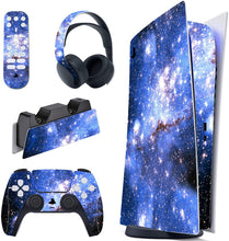 
                        
                          Load image into Gallery viewer, PlayVital Blue Nebula Full Set Skin Decal for PS5 Console Digital Edition - JOY2ESpree
                        
                      