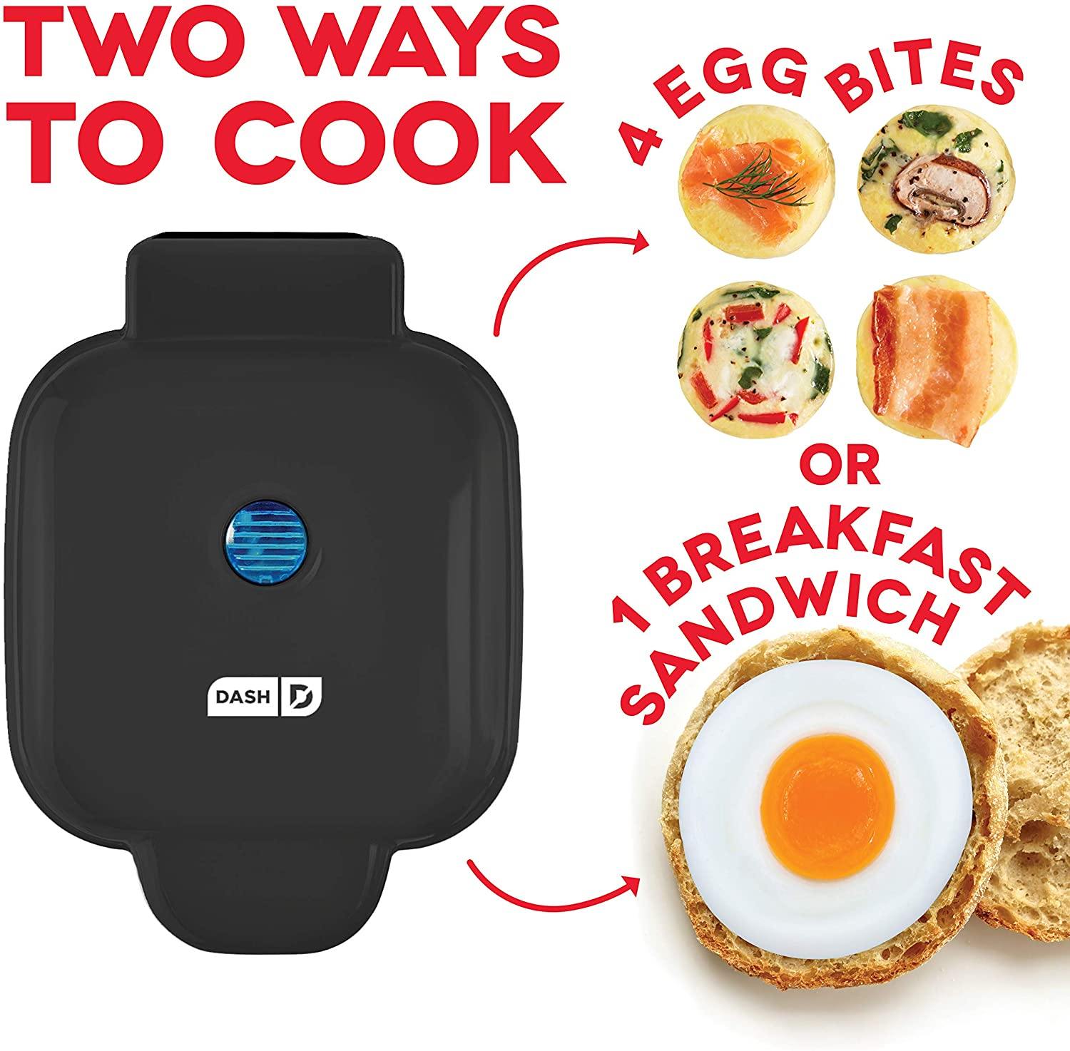 Dash DBBM450GBAQ08 Deluxe Sous Vide Style Egg Bite Maker with Silicone Molds for Breakfast Sandwiches
