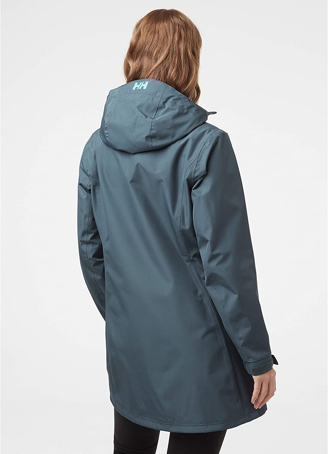 Helly-Hansen Women's Long Belfast Waterproof Windproof Breathable Raincoat Jacket With Hood