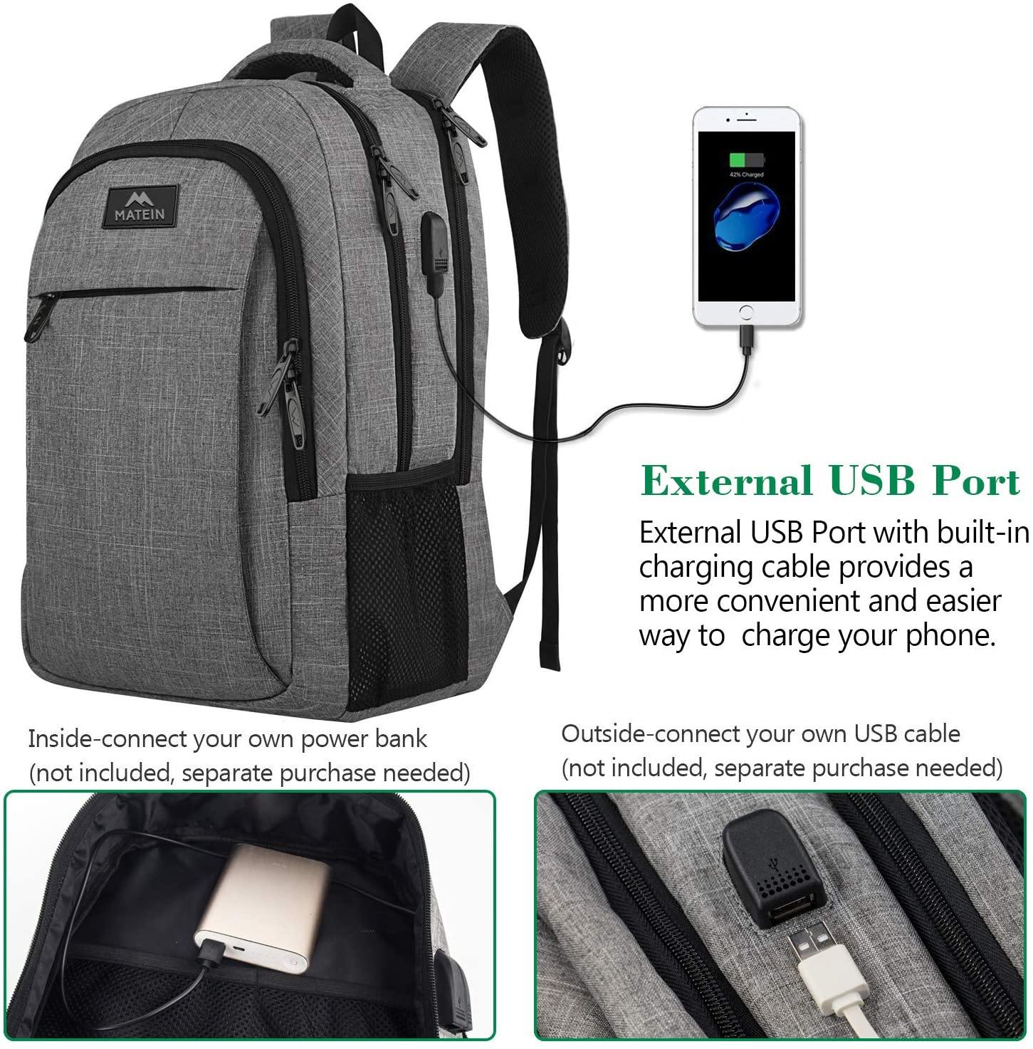 Matein Travel Laptop Backpack, Business Anti Theft Slim Durable Laptops Backpack - JOY2ESpree