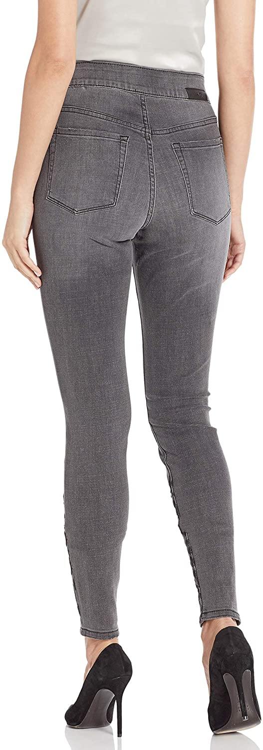 Jag Jeans Women's Maya Skinny Pull on Jean W/Leopard Embroidery