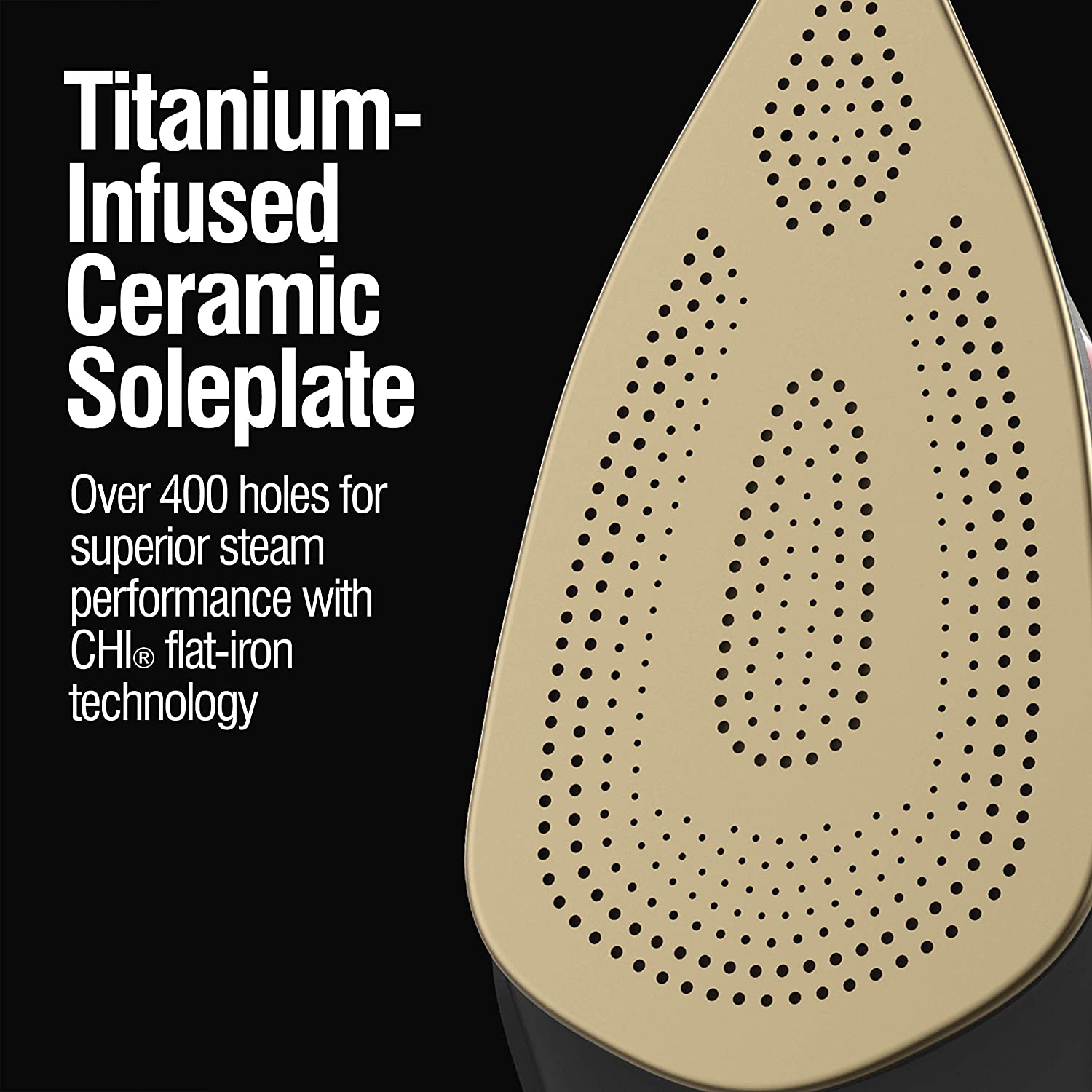 CHI Steam Iron for Clothes with Titanium Infused Ceramic Soleplate, 1700 Watts