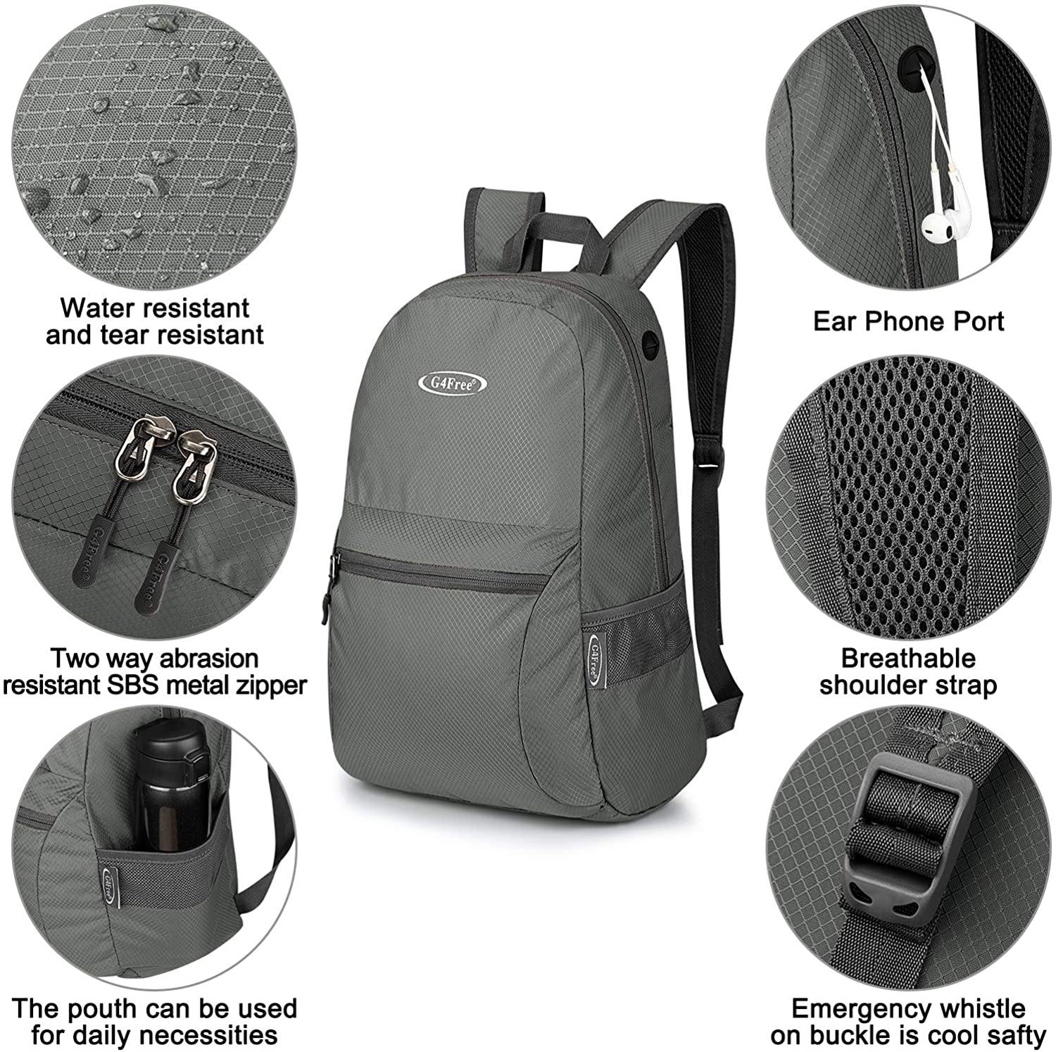 G4Free Ultra Lightweight Packable Backpack Travel Hiking Daypack Handy Foldable Water Resistant Camping Outdoor Backpack - JOY2ESpree