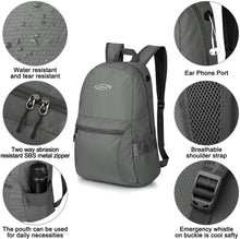 
                        
                          Load image into Gallery viewer, G4Free Ultra Lightweight Packable Backpack Travel Hiking Daypack Handy Foldable Water Resistant Camping Outdoor Backpack
                        
                      