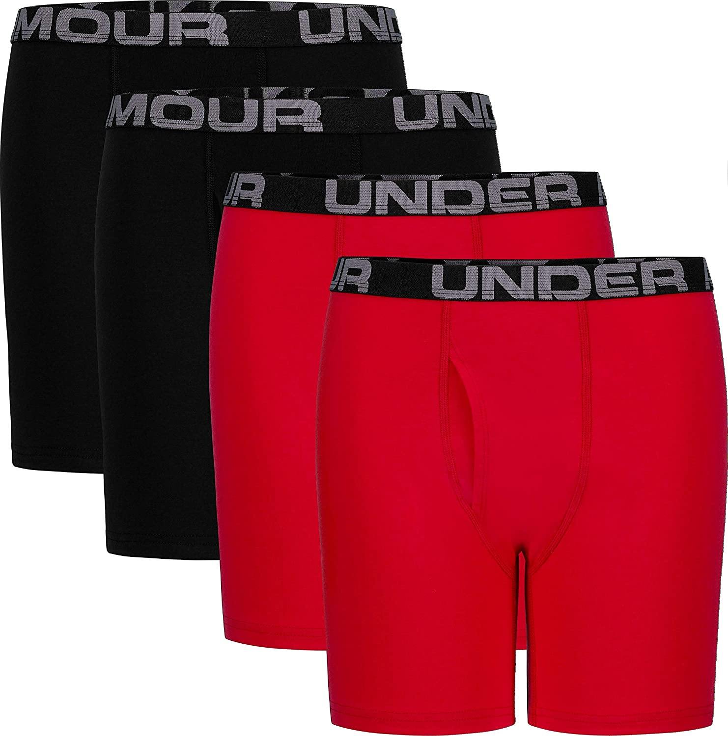 Under Armour Boys' Big Charged Cotton Stretch Boxer Jock