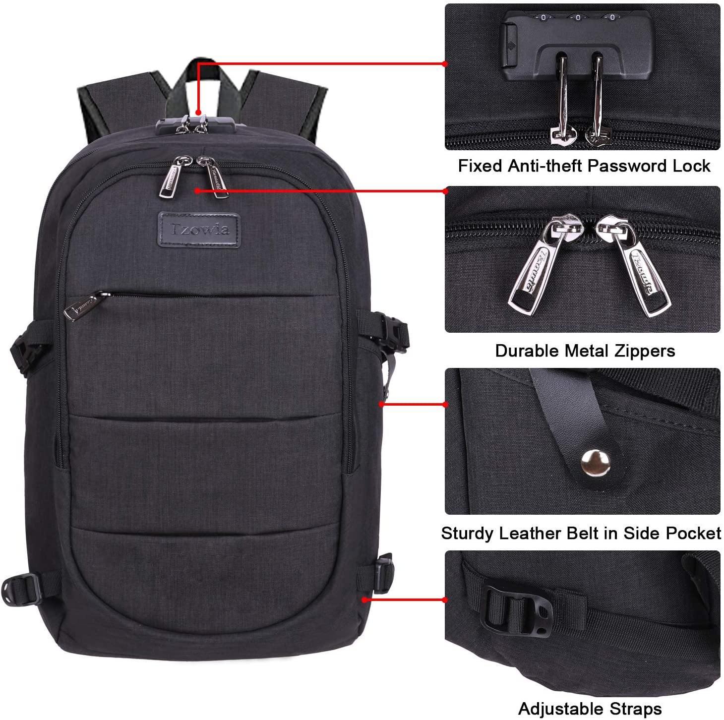 Travel Laptop Backpack Water Resistant Anti-Theft Bag with USB Charging Port - JOY2ESpree