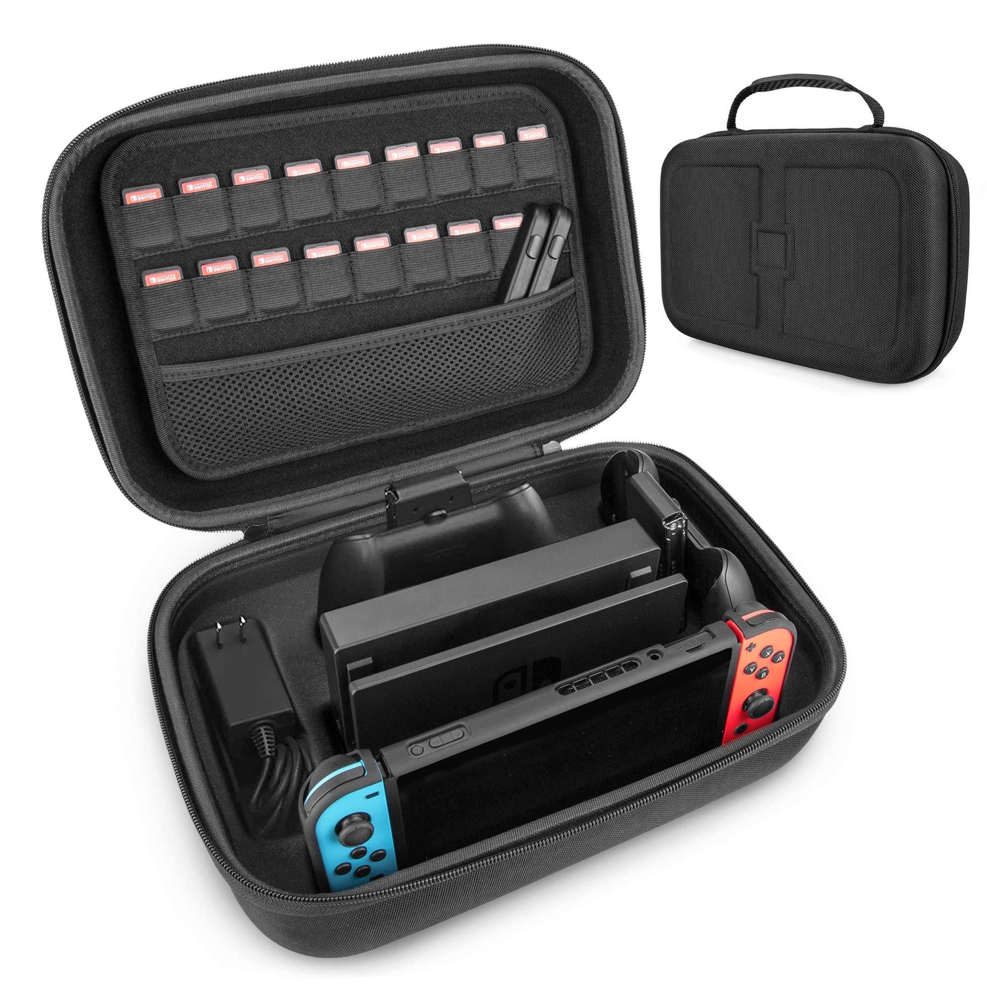 Carrying Storage Case for Nintendo Switch, LP Portable Travel Case Protective Hard Shell Bag with Separate Storage Space for Switch Console - JOY2ESpree