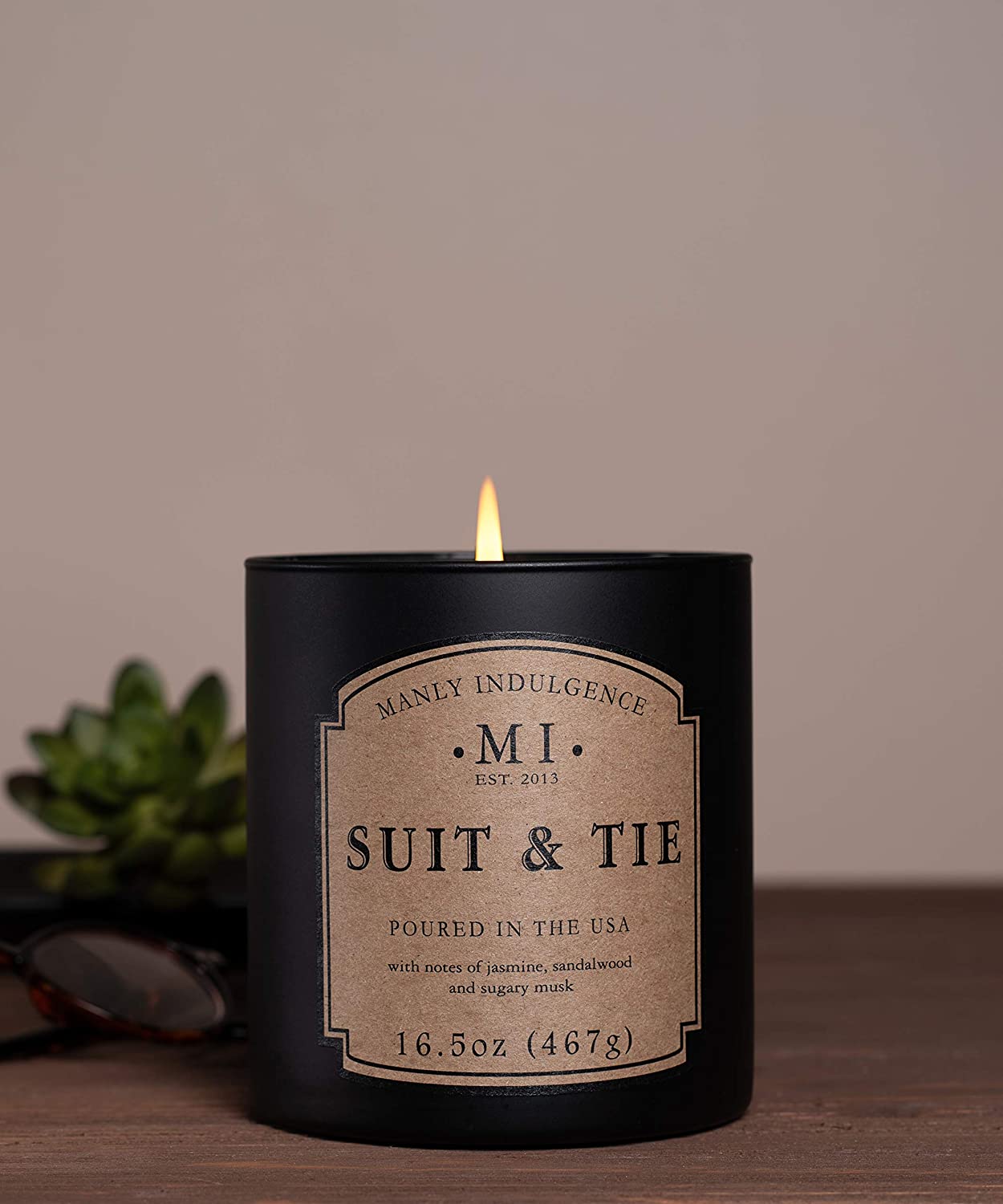 Manly Indulgence Sea Salt & Ginger Scented Jar Candle, 15 Oz, White