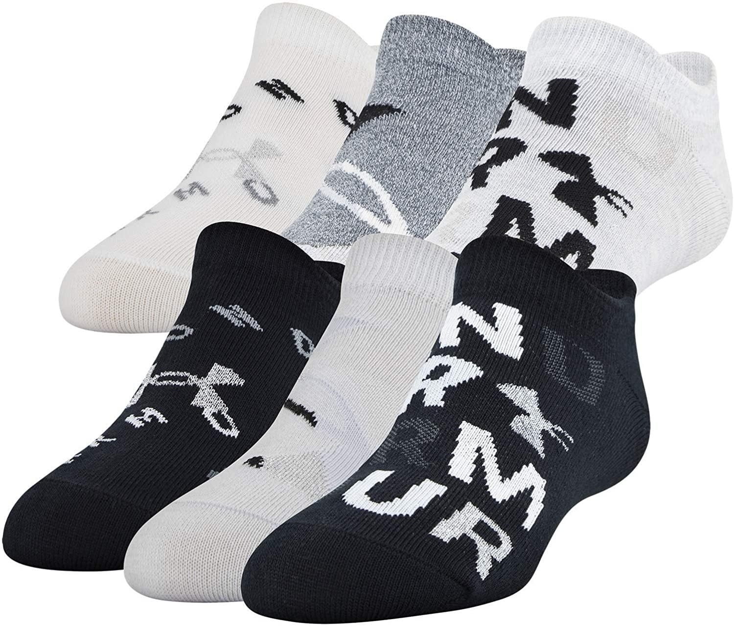 Under Armour Youth Essential 2.0 No Show Socks, 6-Pairs