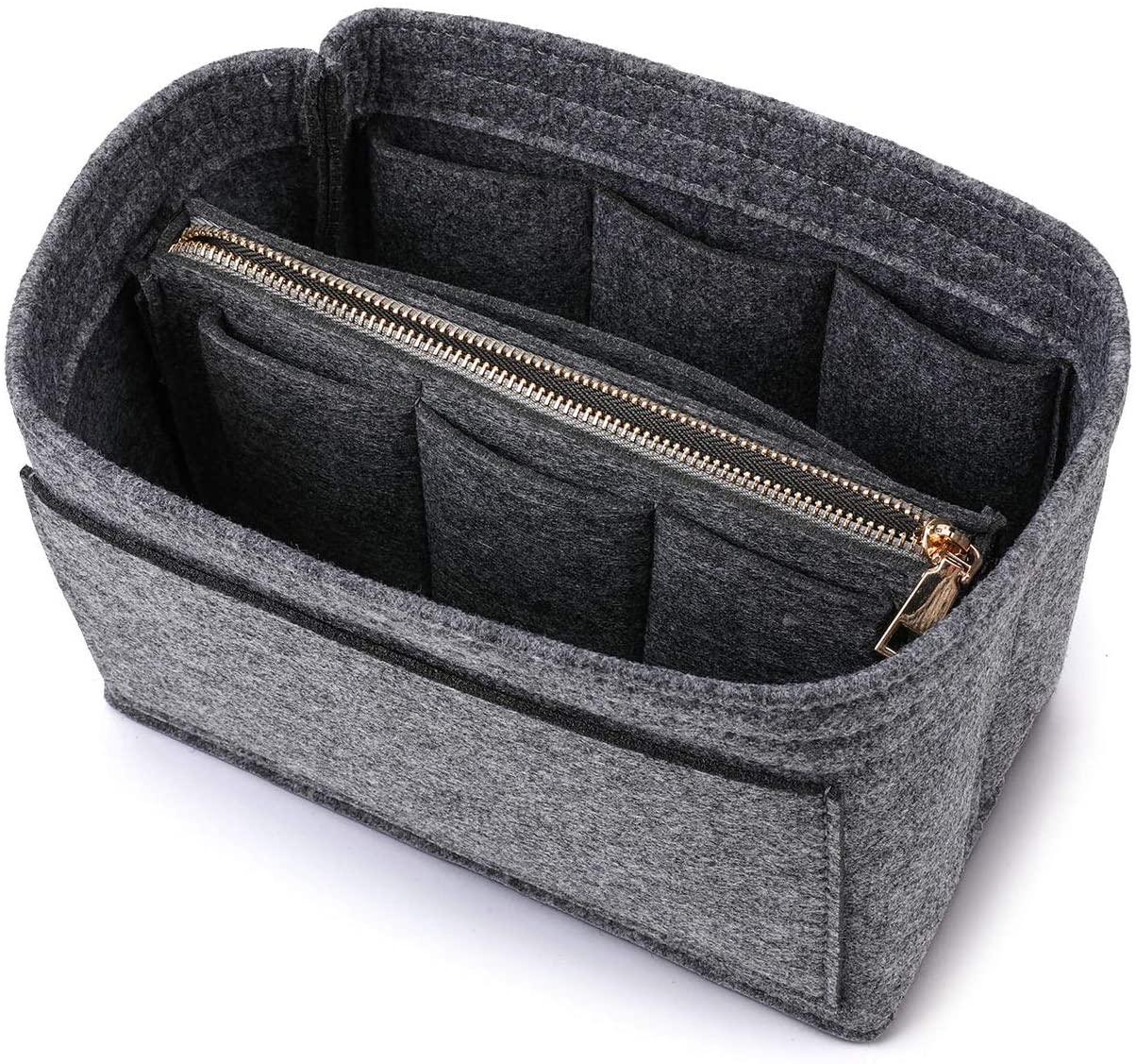 MA STRAP Purse Organizer with Detachable Zipper Pouch Multipurpose Felt Insert Bag Fit Speedy Neverfull Longchamp Tote