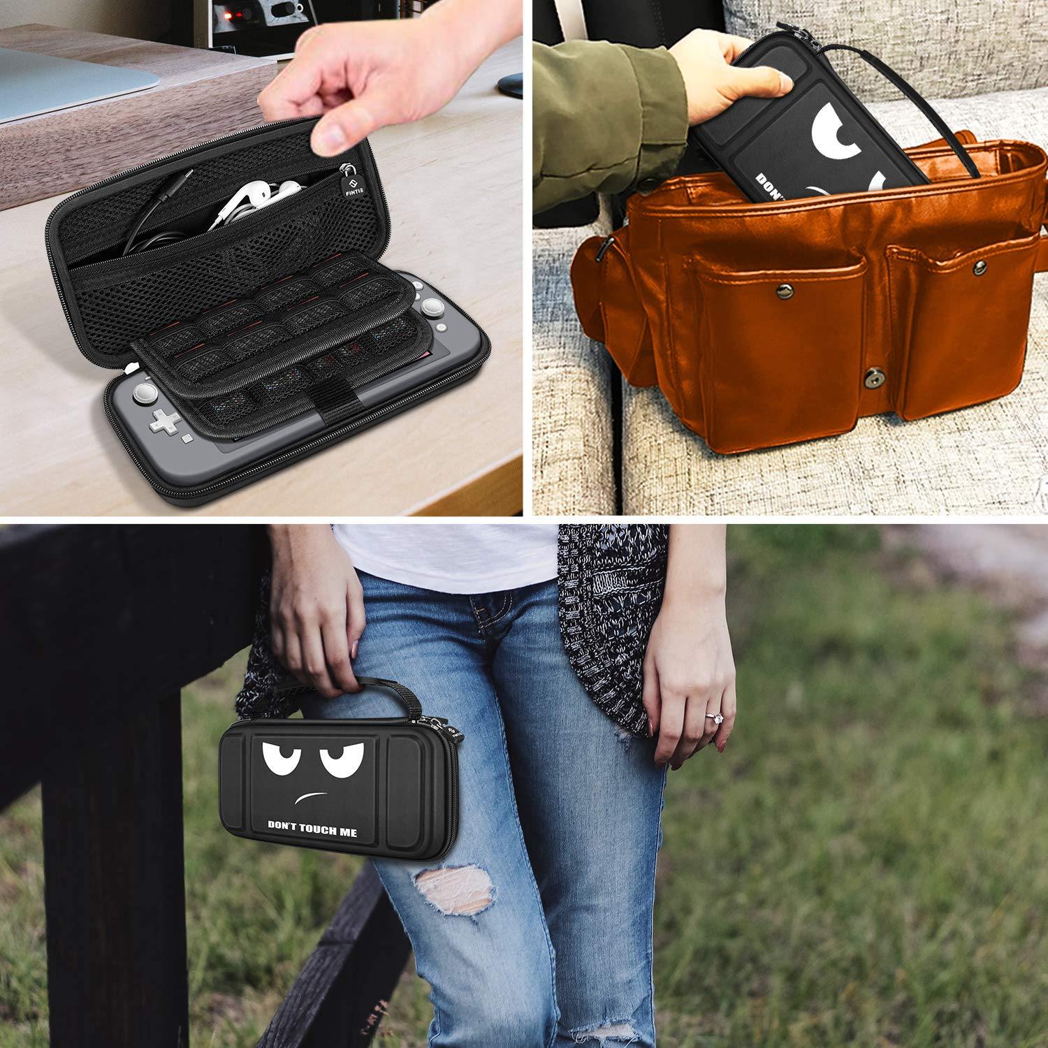 Fintie Carry Case for Nintendo Switch Lite 2019 - [Shockproof] Hard Shell Protective Cover Bag with 15 Game Card/2 Micro SD Card Slots - JOY2ESpree