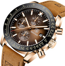 
                        
                          Muat gambar ke penampil Galeri, BENYAR Chronograph Mens Watch Quartz Movement 30M Waterproof | Leather Watch Strap
                        
                      