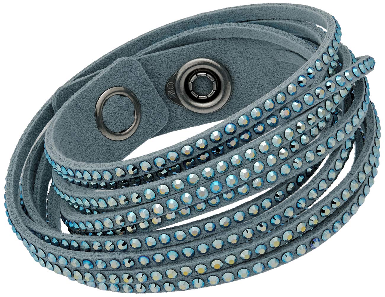 Swarovski 5046391 Women's Slake Light Blue Alcantara Bracelet - JOY2ESpree
