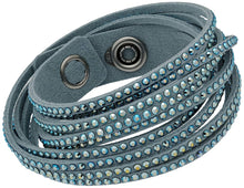 
                        
                          Load image into Gallery viewer, Swarovski 5046391 Women's Slake Light Blue Alcantara Bracelet - JOY2ESpree
                        
                      
