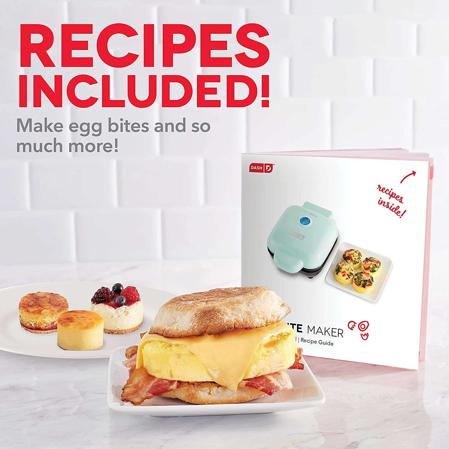 Dash DBBM450GBAQ08 Deluxe Sous Vide Style Egg Bite Maker with Silicone Molds for Breakfast Sandwiches