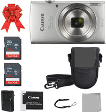 
                        
                          Load image into Gallery viewer, Crystal Canon Elph 180 Point and Shoot Camera Bundle (Silver Bundle)
                        
                      
