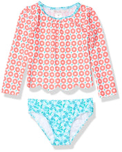 
                        
                          將圖片載入圖庫檢視器 Tommy Bahama Girls' Long Sleeve 2-Piece Rashguard Swimsuit Bathing Suit
                        
                      
