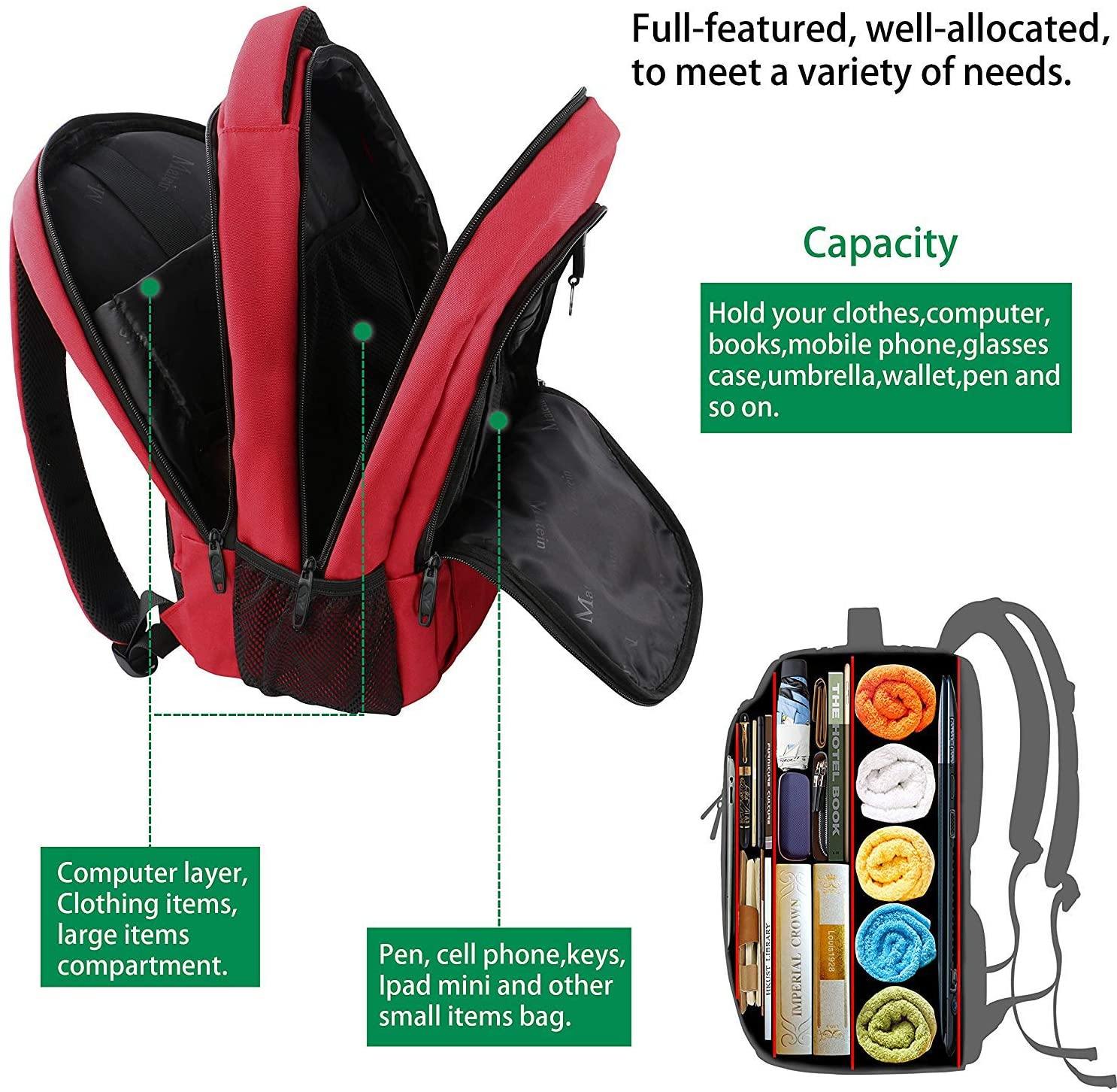 Matein Travel Laptop Backpack, Business Anti Theft Slim Durable Laptops Backpack - JOY2ESpree