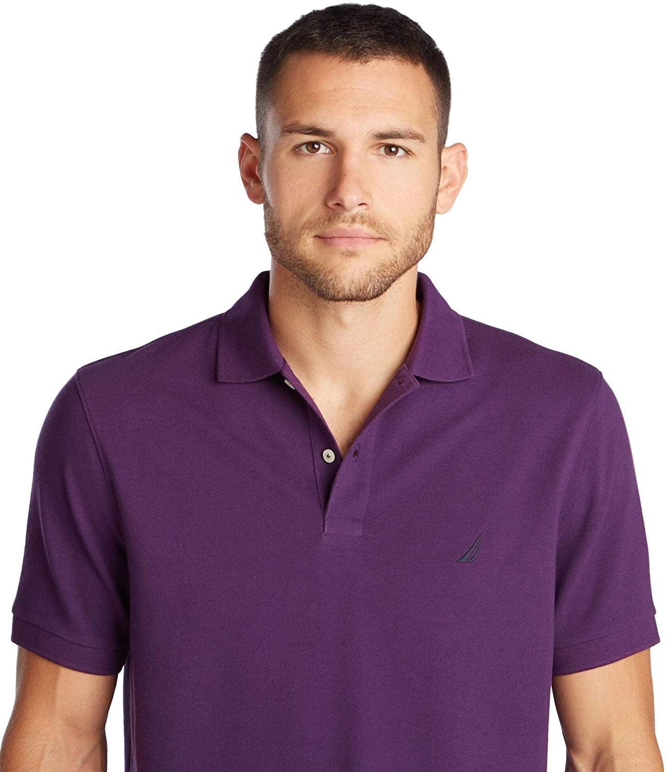 Nautica Men's Classic Fit Short Sleeve Solid Soft Cotton Polo Shirt - JOY2ESpree